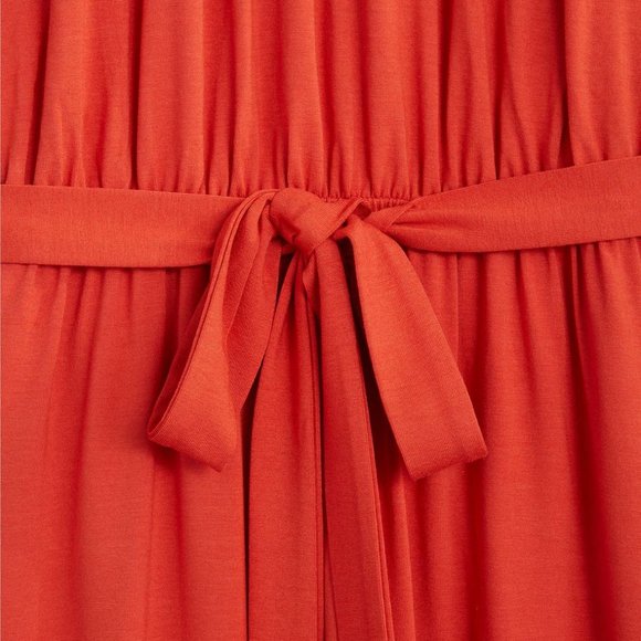 LOFT Burnt Orange Halter Midi Dress - Picture 8 of 9